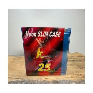 KHypermedia Neon Slim Jewel Cases 25 Pack Multi Color CD DVD Storage New Sealed